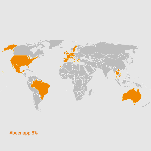 Map of the countries I’ve been to